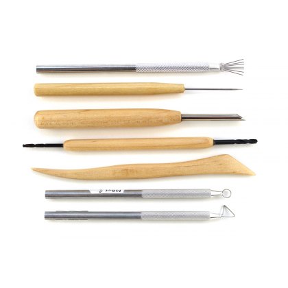 Modelling and Sgraffito Pottery Tools Set Of 7