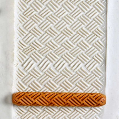MKM Basketweave Wooden Hand Roller HR-23