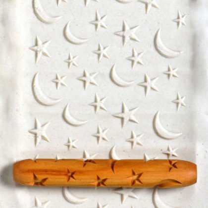 MKM Stars & Moon Wooden Hand Roller HR-36