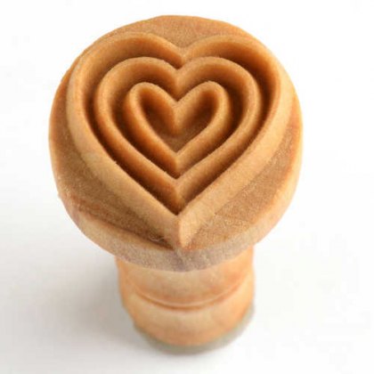 Medium Triple Heart MKM Stamp