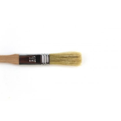 White Hair Flat Lacquer Pottery Brush 12.5mm