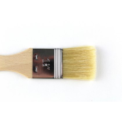 White Hair Flat Lacquer Pottery Brush 38mm