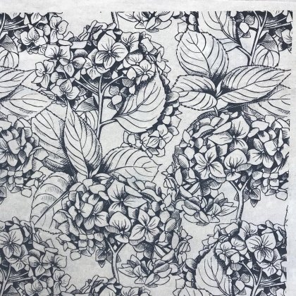 Hydrangea Underglaze Transfer Sheet