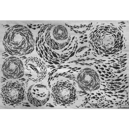 Fish School Underglaze Transfer Sheet