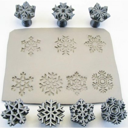 Snowflake Stamps 30mm Set Of 7