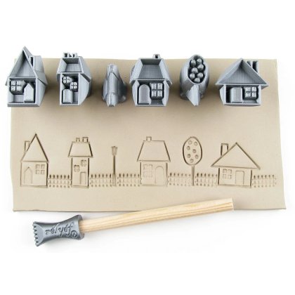 Village Houses Stamp Set