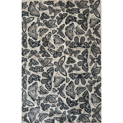 Butterflies in Flight Underglaze Transfer Sheet - Black