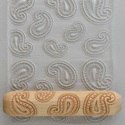 MKM Paisley Party Wooden 12cm BIG Hand Roller BHR-026