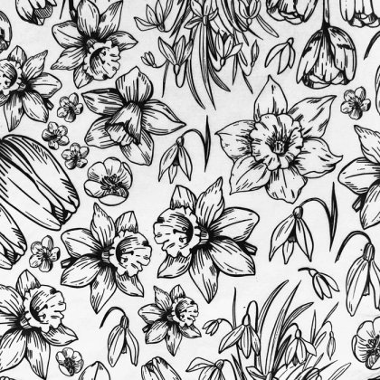 Spring Has Sprung Underglaze Transfer Sheet