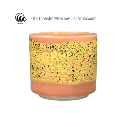 Speckled Yellow Amaco Crawls Glaze Speckled Yellow Amaco Crawls Glaze