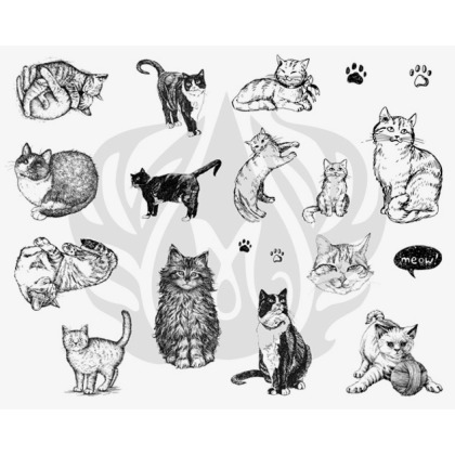 Designer Silkscreen Cats