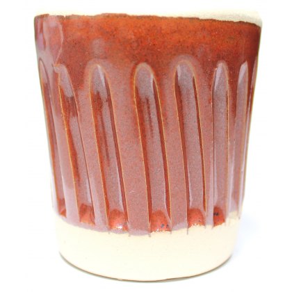 BPS Orange Red Stoneware Brush On Glaze