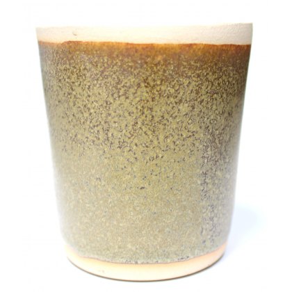 BPS Green Brown Stoneware Brush On Glaze