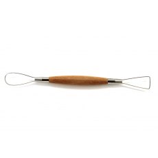 Double Ended Triangle & Pear Loop Pottery Tool S19
