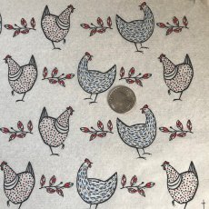 Chickens Underglaze Transfer Sheet - Black-Red-Blue