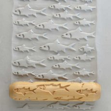 MKM Salmon Rush Wooden 12cm BIG Hand Roller BHR-17