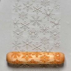 MKM Snowflake Wooden 12cm BIG Hand Roller BHR-33
