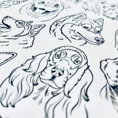Dogs Underglaze Transfer Sheet