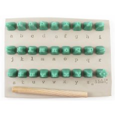 Lowercase Courier Alphabet Stamps