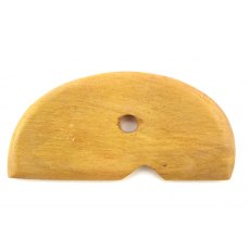 Box Wood Rib Large Half Moon With Notch