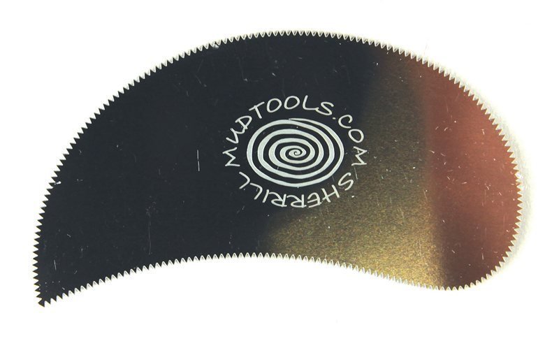 Mudtool Serrated Edge Steel Paisley Scraper Mudtool Serrated Edge Steel Paisley Scraper