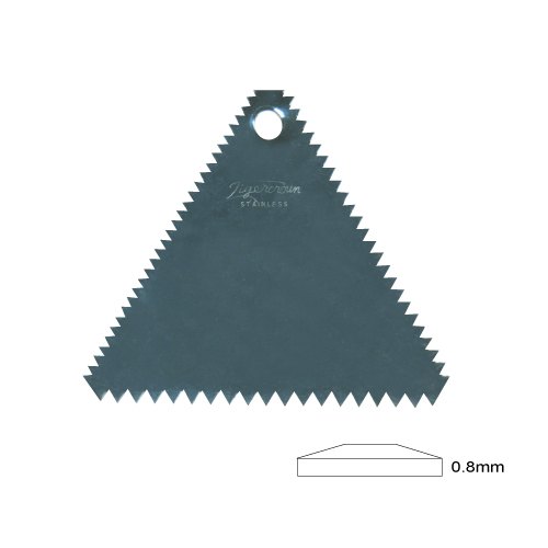 Perspex Serrated Triangular Hard Scraper Perspex Serrated Triangular Hard Scraper