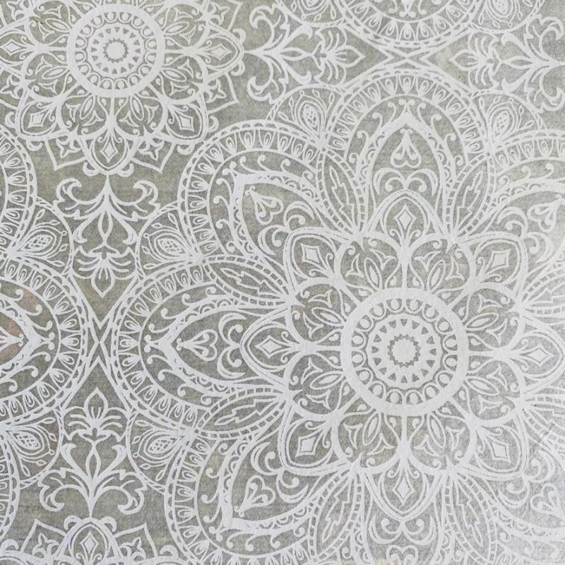 Mandala (Closed Center) Underglaze Transfer Sheet- White Mandala (Closed Center) Underglaze Transfer Sheet- White