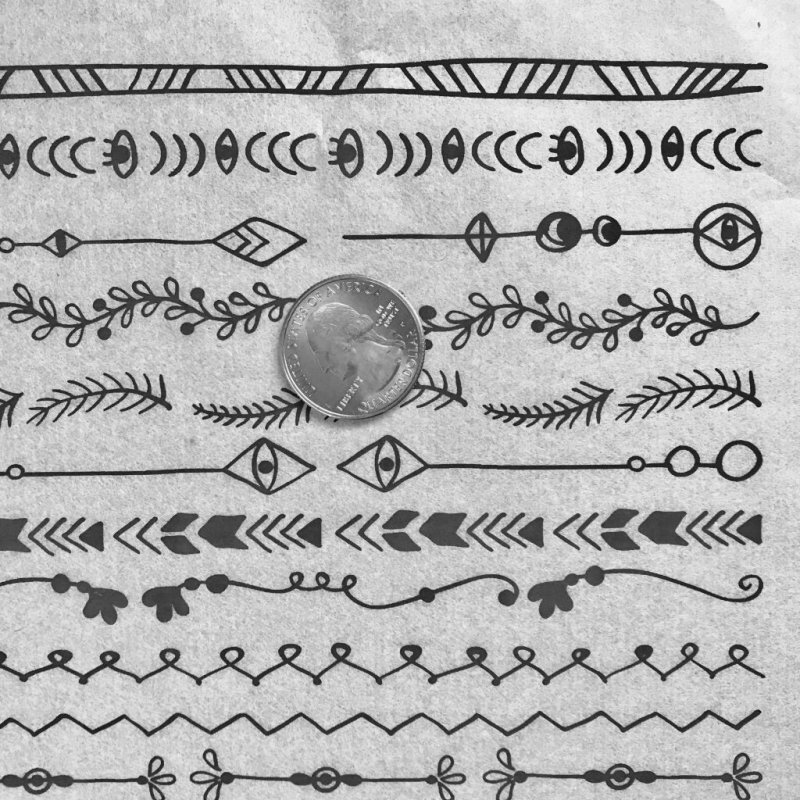 Borders Underglaze Transfer Sheet Borders Underglaze Transfer Sheet