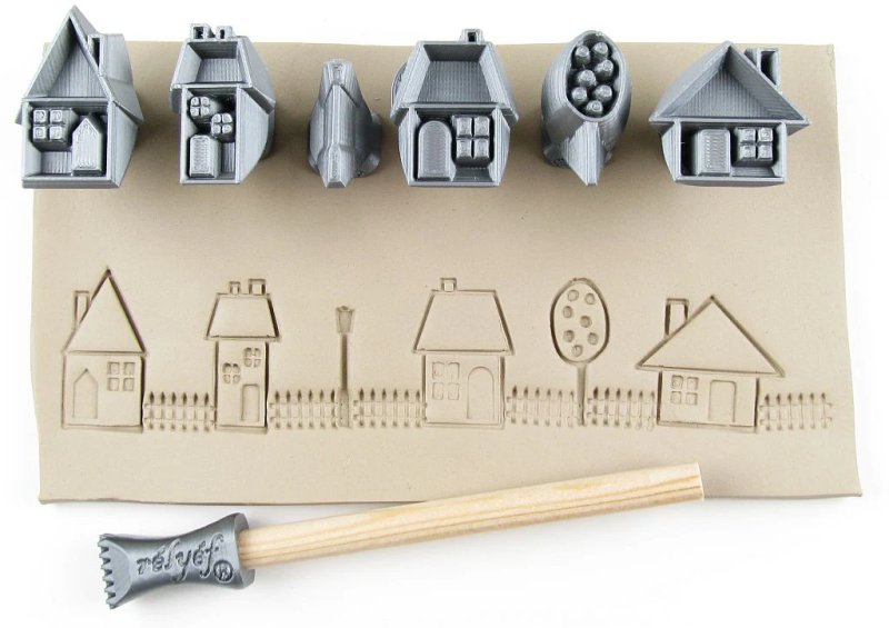 Village Houses Stamp Set Village Houses Stamp Set
