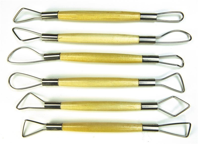 Coiled Edged Modelling Tool Large 20cm Set Of 6 Coiled Edged Modelling Tool Large 20cm Set Of 6