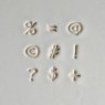 MKM Small Debossed Prints Charming Punctuation Fonts